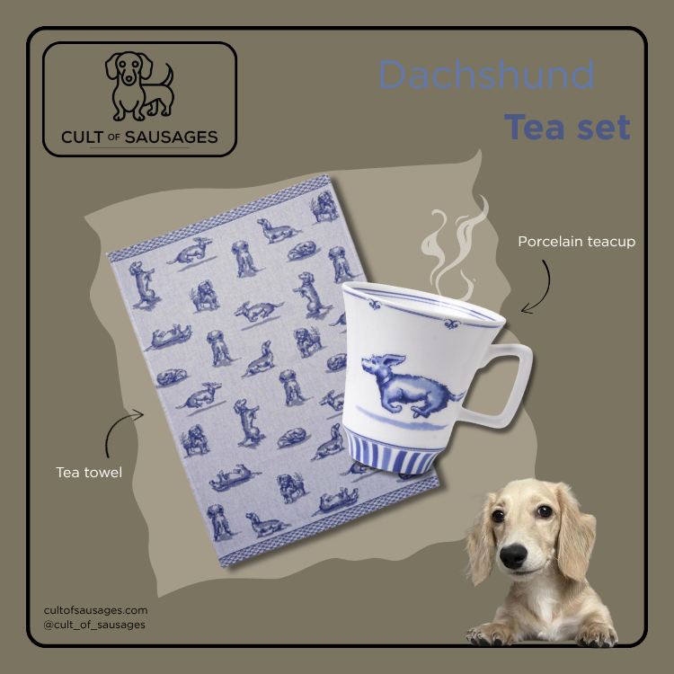 Dachshund tea set