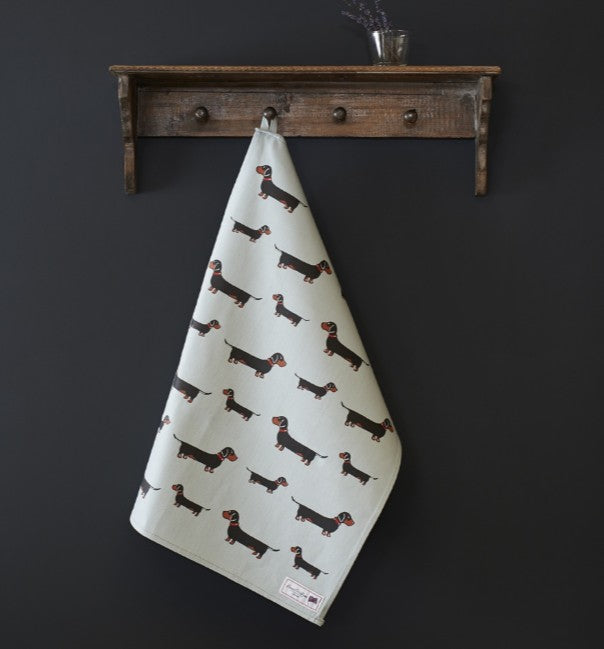 Sausage dog Tea Towel