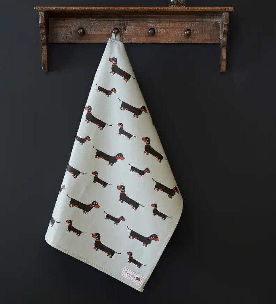 Sausage dog Tea Towel
